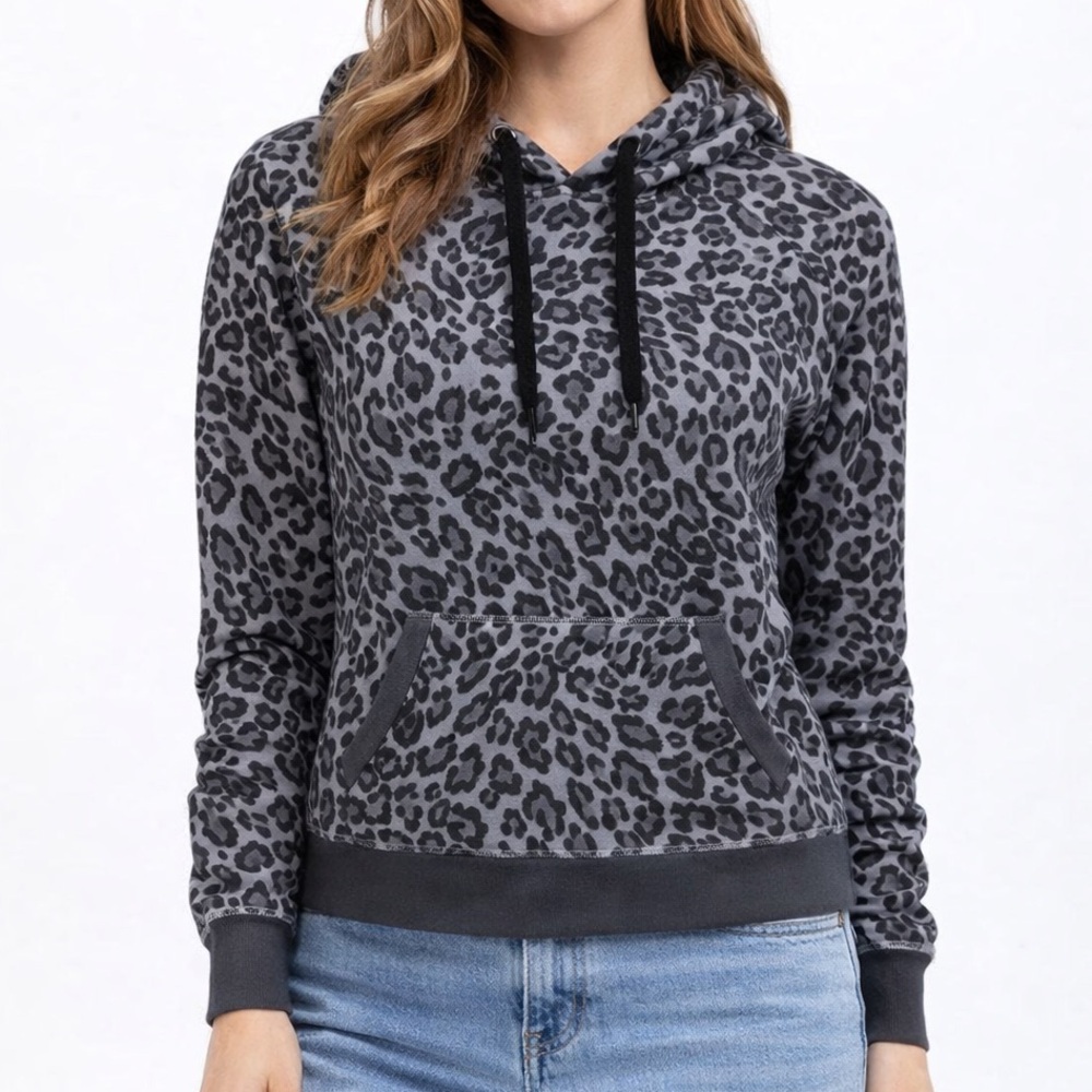 Cheetah print hoodie